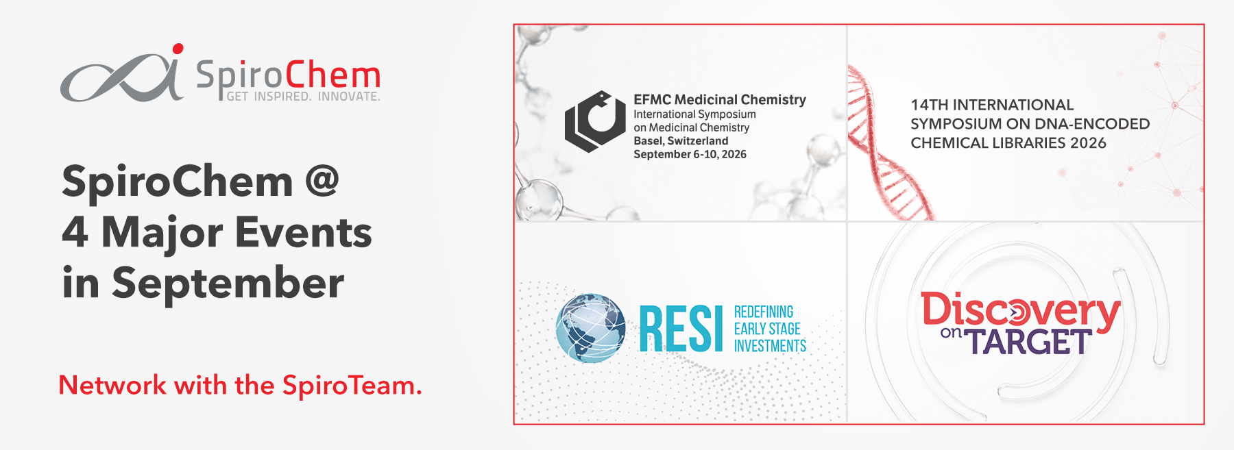 SpiroChem to Participate in Four International Life Science Conferences in September