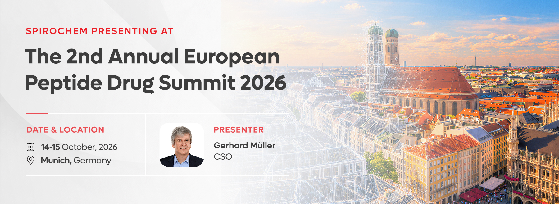 SpiroChem’s Gerhard Müller to Speak at the European Peptide Drug Summit 2026